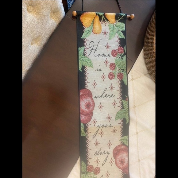 Vintage Tapestry “Home is where your story begins “ wall hanging - Picture 1 of 5